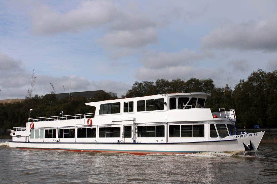 M.V London Rose passing Victoria Tower Gardens