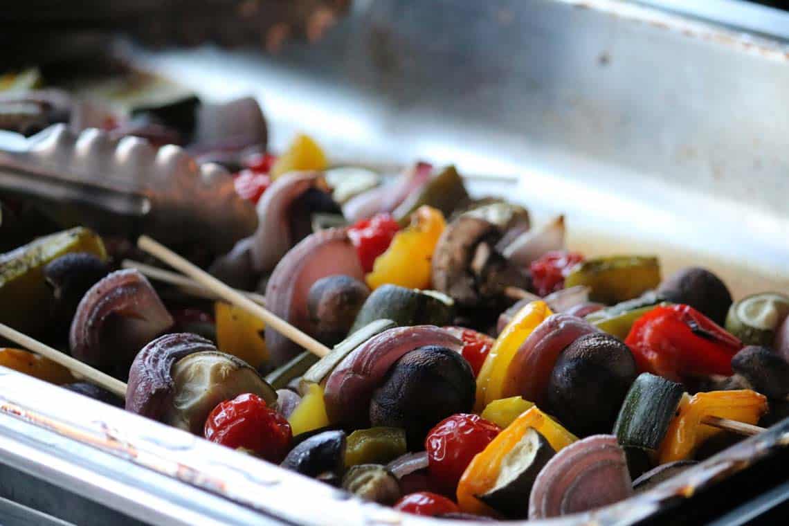 Basil Marinated Vegetable Skewers