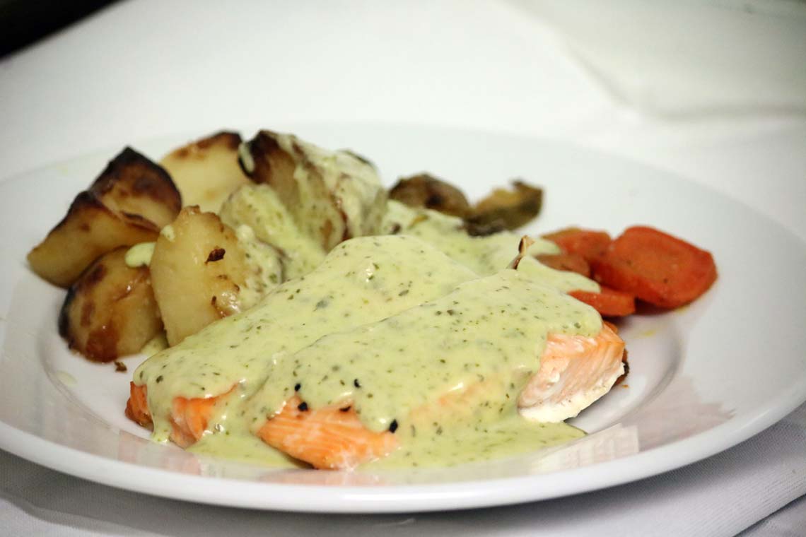 Oven Roasted Salmon with Watercress Sauce