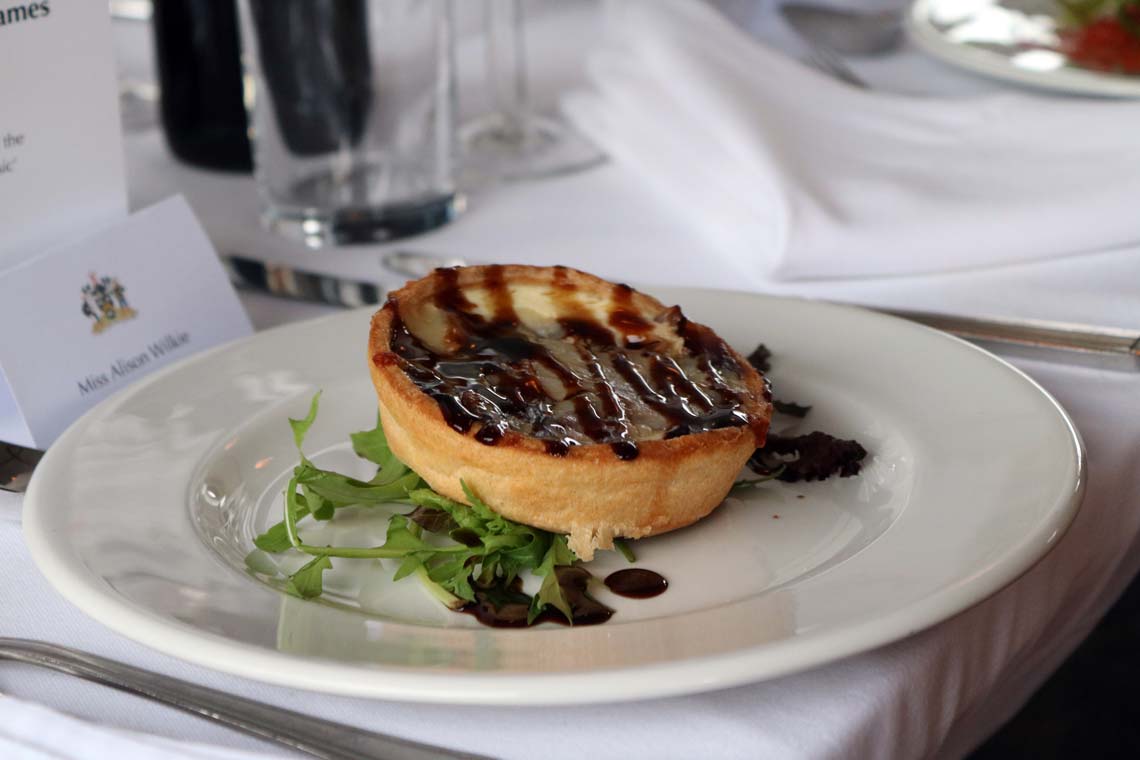 Stilton & Red Onion Tart with Roasted Cherry Tomatoes