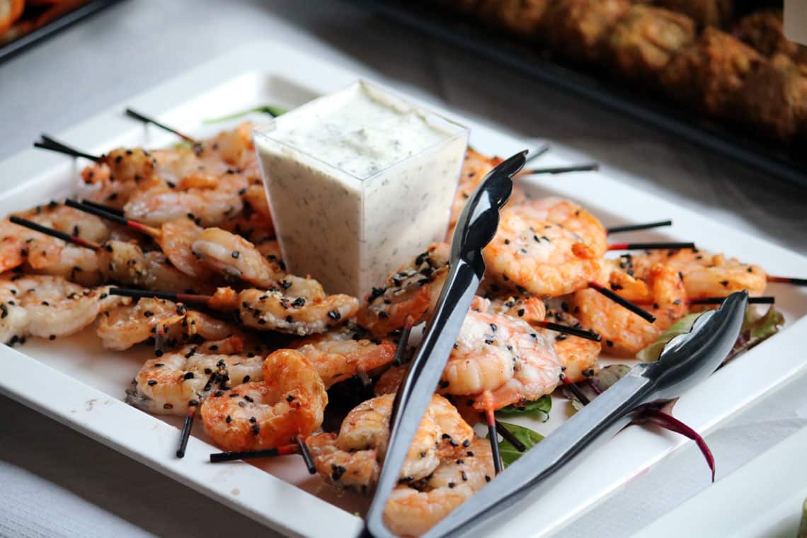 Sesame Prawns with Mint Chutney