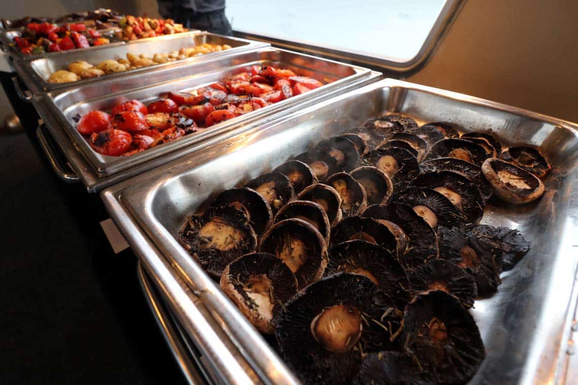 Marinated Grilled Plum Tomatoes, Portabello Mushrooms with Garlic & Rosemary