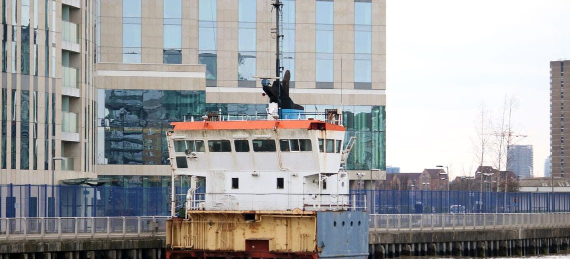 A Slice of Reality by Richard Wilson, Greenwich Peninsula, Royal Borough of Greenwich