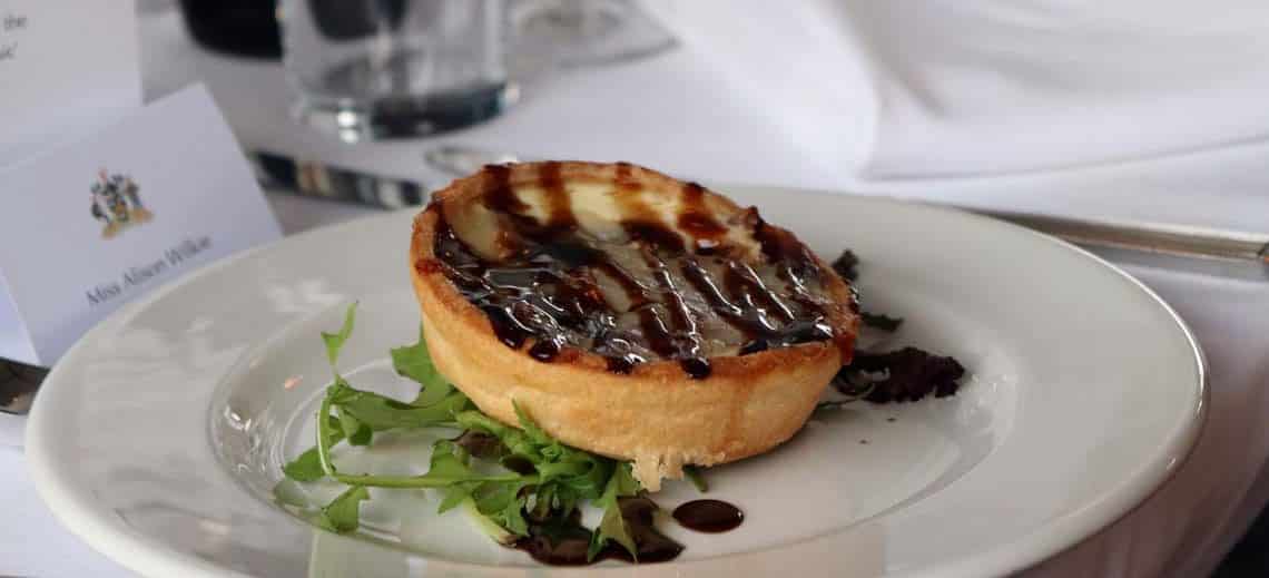 Stilton & Red Onion Tart with Roasted Cherry Tomatoes