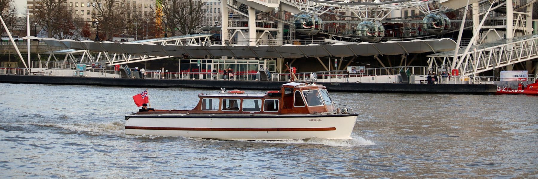 M.V Churchill passing the London Eye