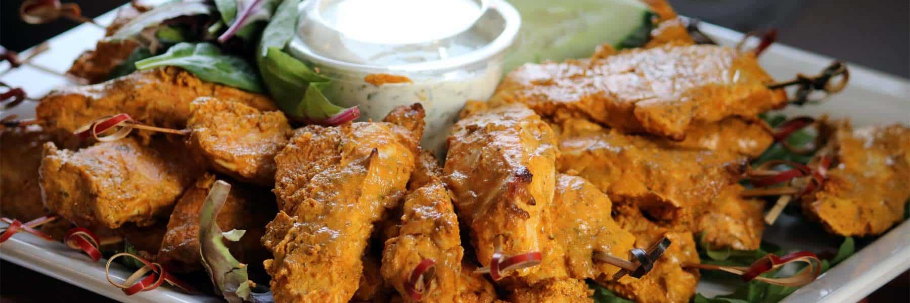 Chicken Tikka Skewers with Raita
