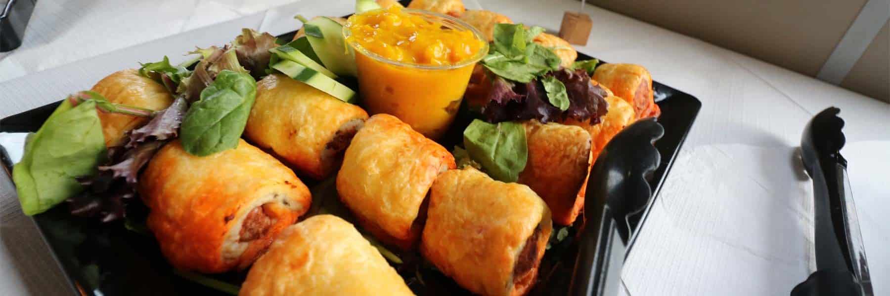 Chorizo Sausage Rolls with Piccalilli