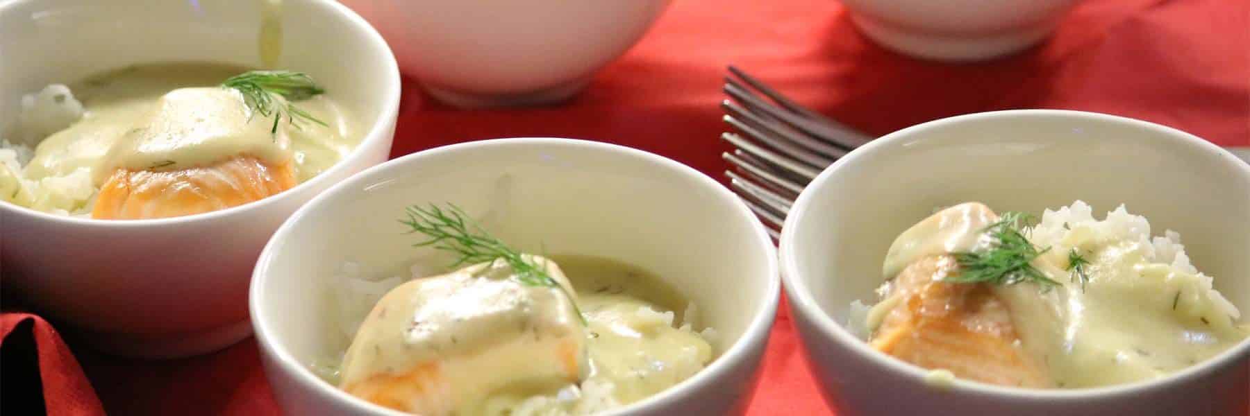 Roasted Salmon with Dill & Lemon Sauce