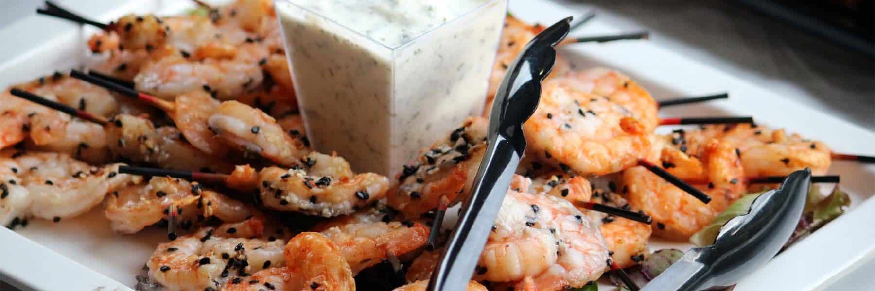 Sesame Prawns with Mint Chutney