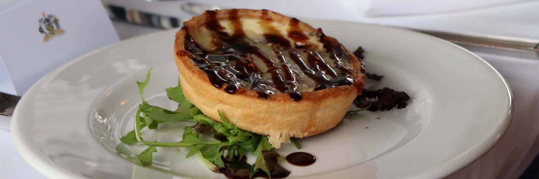 Stilton & Red Onion Tart with Roasted Cherry Tomatoes