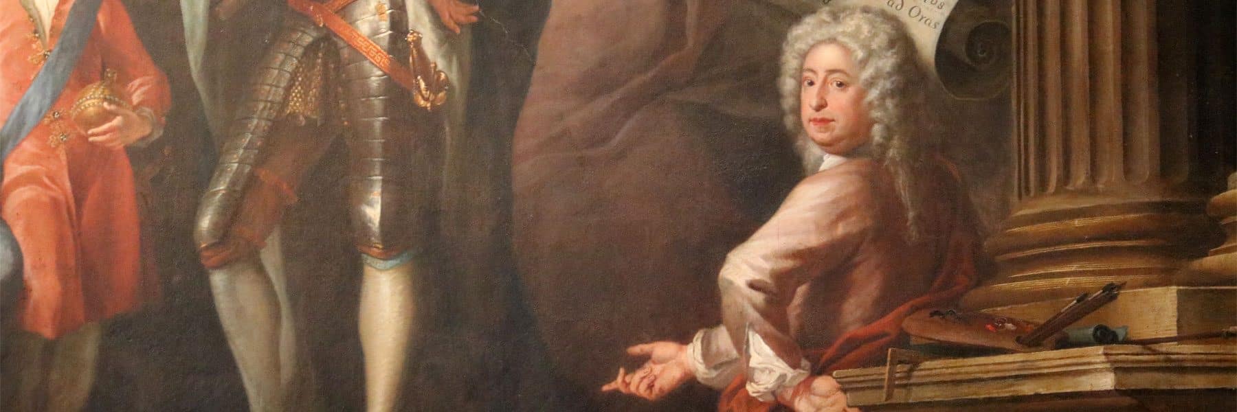 Old Royal Naval College, The Painted Hall The West Wall - George I, His Family and His Virtues - Sir James Thornhill