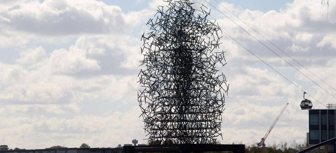 Quantum Cloud by Sir Antony Gormley, Greenwich Peninsula, Royal Borough of Greenwich