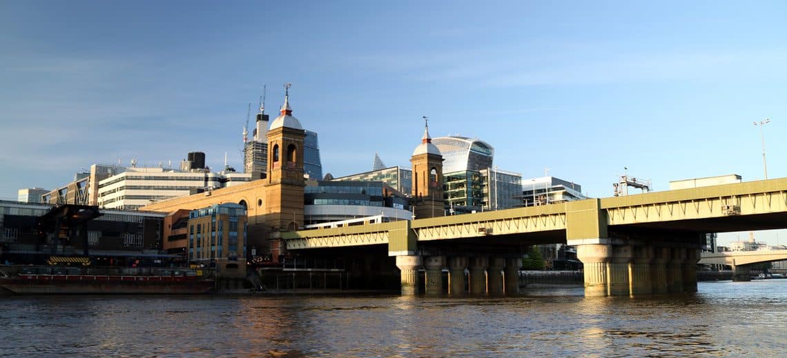 Canon Street Station & Canon Street Railway Bridge in the evening Canon Street Station & Canon Street Railway Bridge in the evening