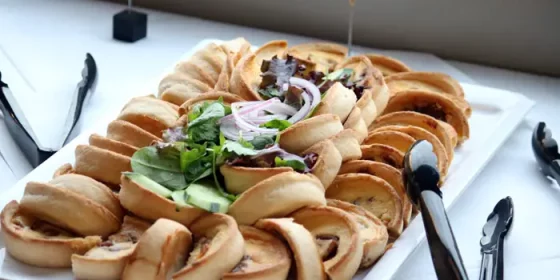 Red Onion Jam & Goats Cheese Tart (V)