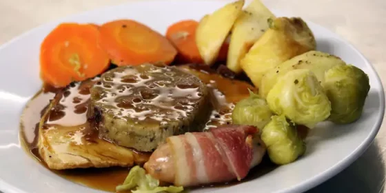 Roast Norfolk Turkey with Traditional Trimmings, Cranberry Sauce