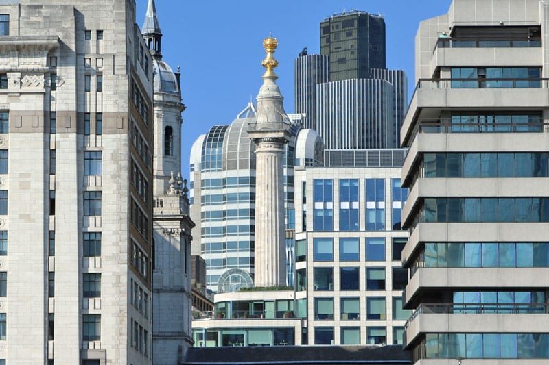 Le Monument au Grand Incendie de Londres, Ville de Londres