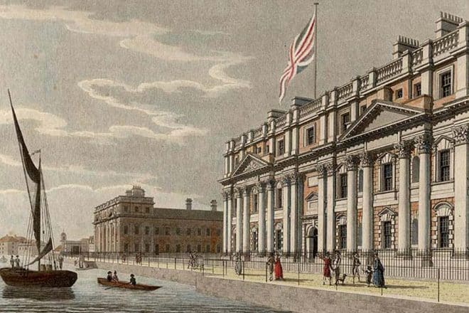 The Royal Hospital for Seamen, designed by Sir Christopher Wren. The Royal Hospital for Seamen, designed by Sir Christopher Wren.