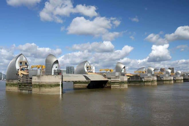 The View from the Thames Barrier Information Centre