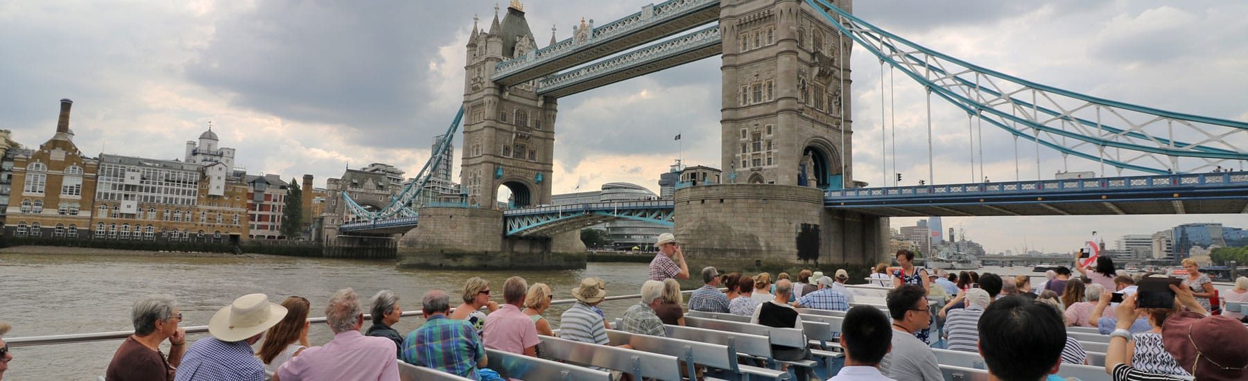 M.V Thomas Doggett passing Tower Bridge, London