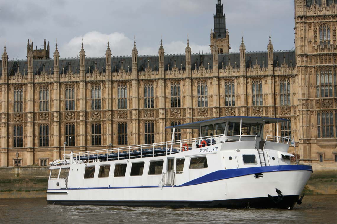M.V Avontuur IV at the New Palace of Westminster