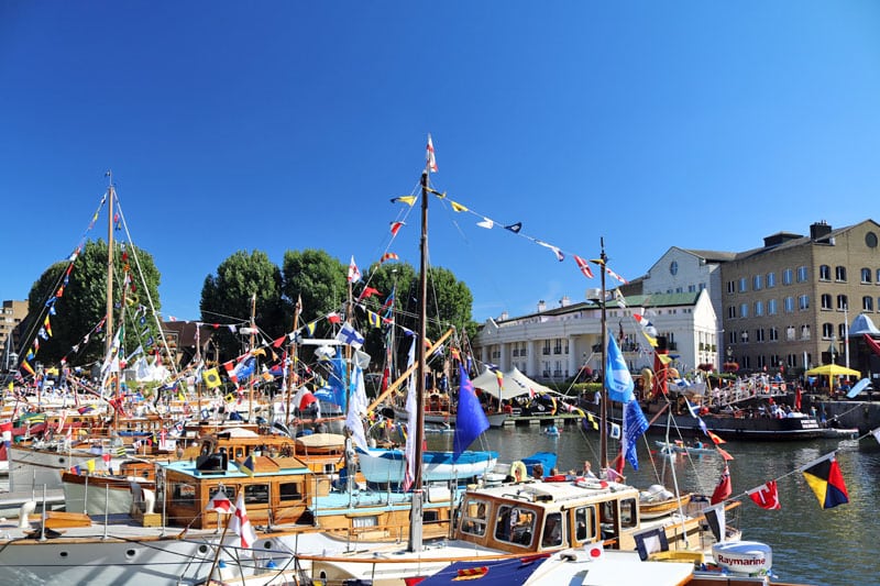 The Classic Boat Festival at St. Katharine Dock, London Borough of Tower Hamlets