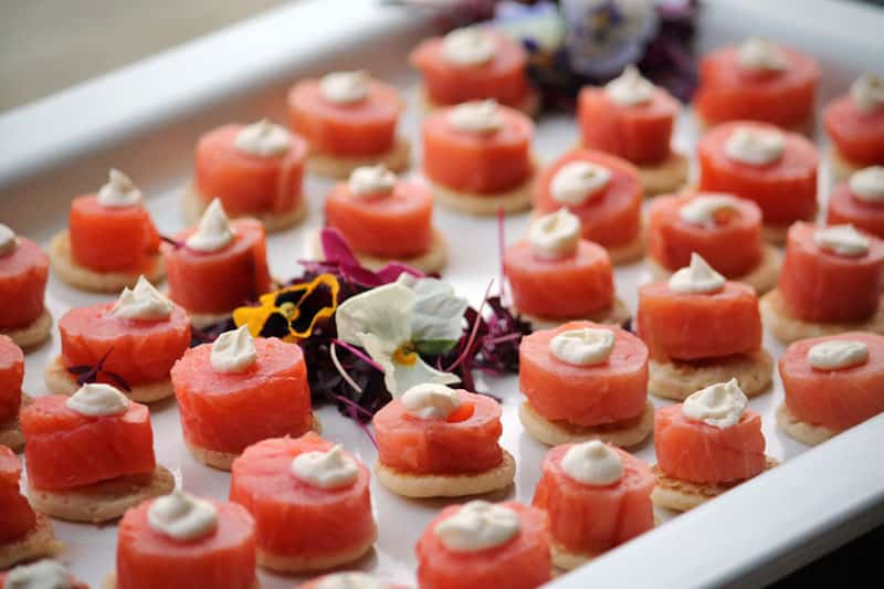 Celebration Cruises in London, Smoked Salmon & Cream Cheese Blinis