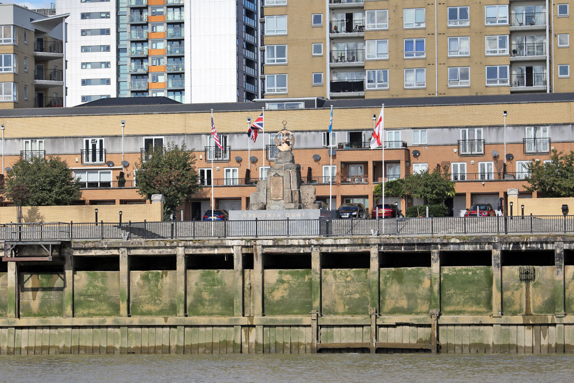 Virginia Quay Settlers Monument, Brunswick Wharf